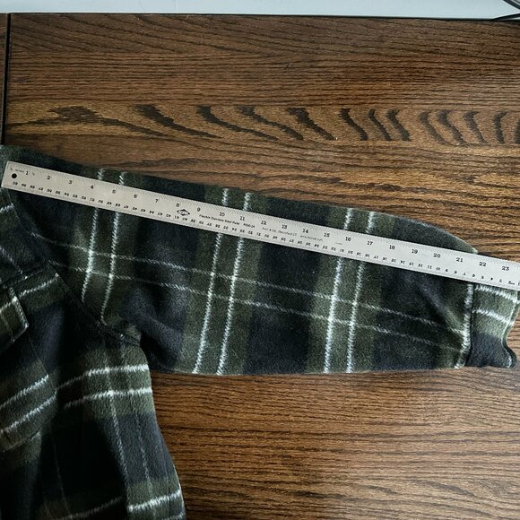 Disturbia Logan Collared Pocket Check Shacket - Green & Black - Picture 7 of 8